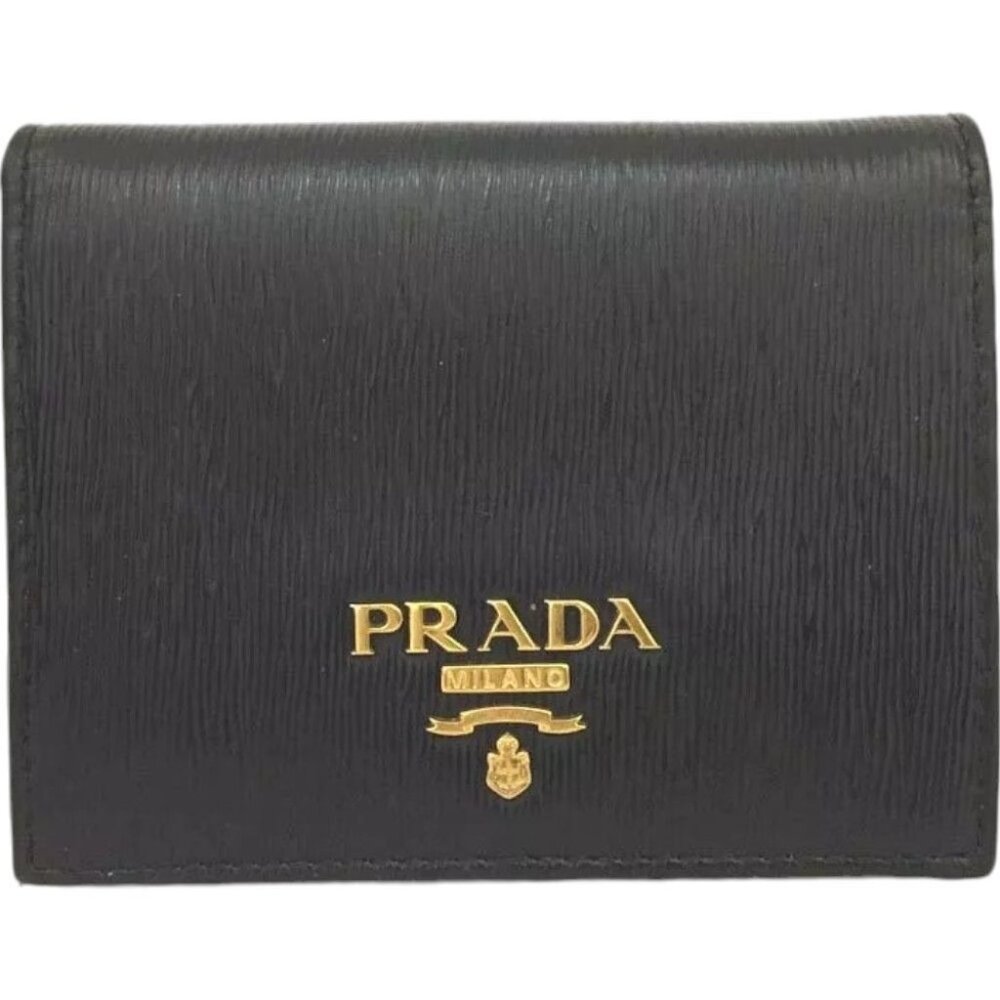 254205AR (E2) Prada Wallet Black Leather